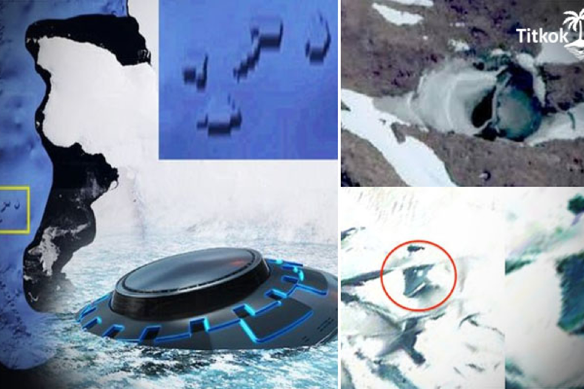 Artificial Shock Waves and Radiation from Antartica: Hidden Alien Technology Locke in the Ice?