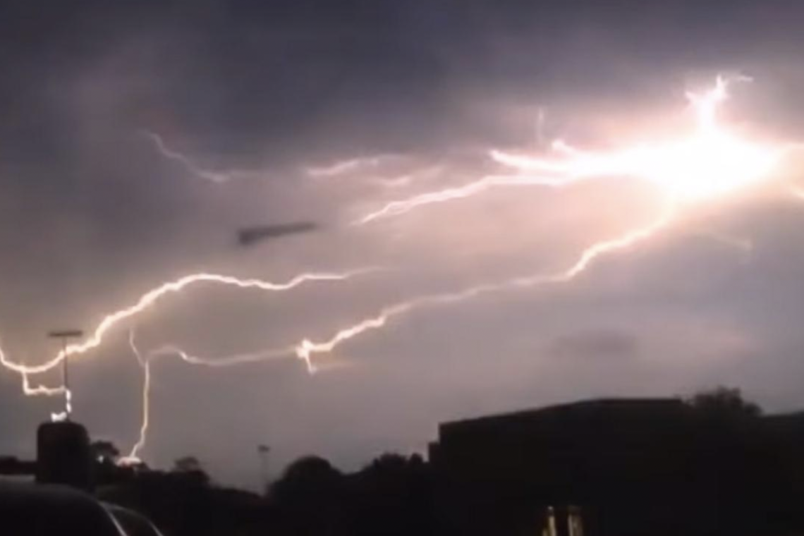 Man captures video of UFO fleet harnessing energy from thunderstorm