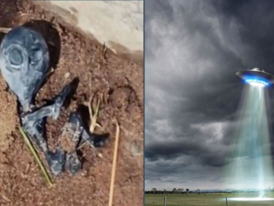 'Alien' body found in small town of Huarina after terrifying 'UFO invasion' - april 2023